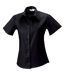 Collection Chemisier À Manches Courtes Sans Repassage Femme Noir Russell-3
