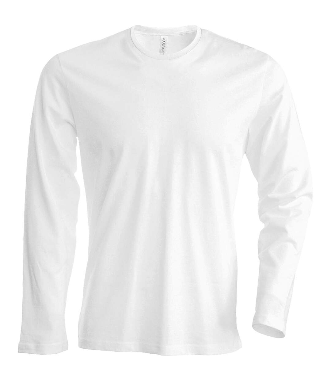 T-shirt à manches longues coupe cintrée  pour homme blanc Kariban-1