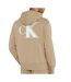 Sweat marron clair homme calvin klein jeans bold - l-2