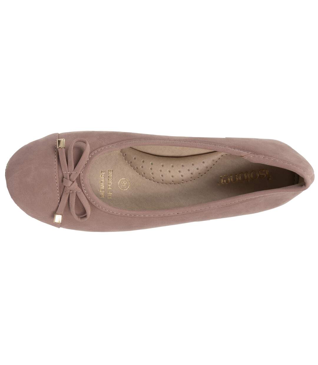 Isotoner Ballerines femme semelle à mémoire de forme, talon 4 cm, très confortables-3
