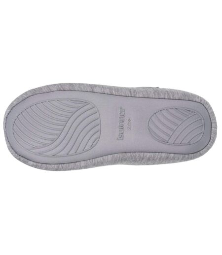 Isotoner Chaussons extra-light Mules femme jersey, semelle gomme antidérapante