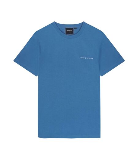 T-shirt Style Logo Brodé Homme Bleu Lyle & Scott