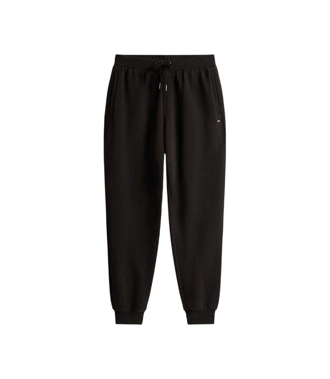 Mens Fleece Regular Joggers Black Tommy Hilfiger-2