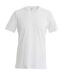 T-shirt à manches courtes et col en v coupe cintrée  pour homme blanc Kariban-1