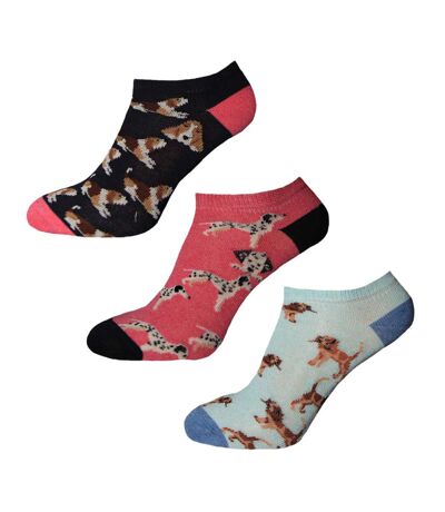 Simply Essentials Womens/Ladies Dogs Trainer Socks (Pack Of 3) () - UTUT1737