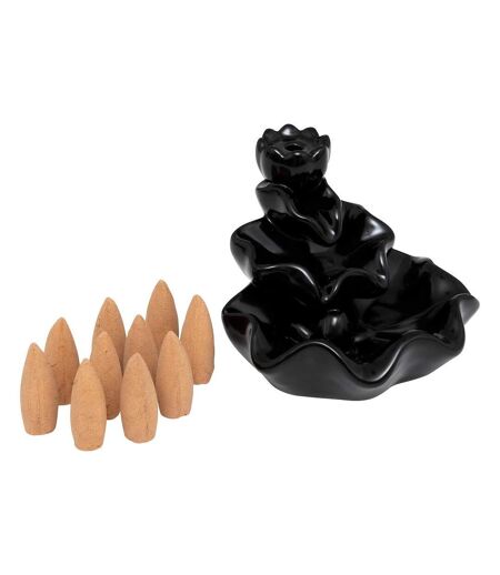 Fontaine à Encens Avec 10 Cônes Iloe 10cm Noir