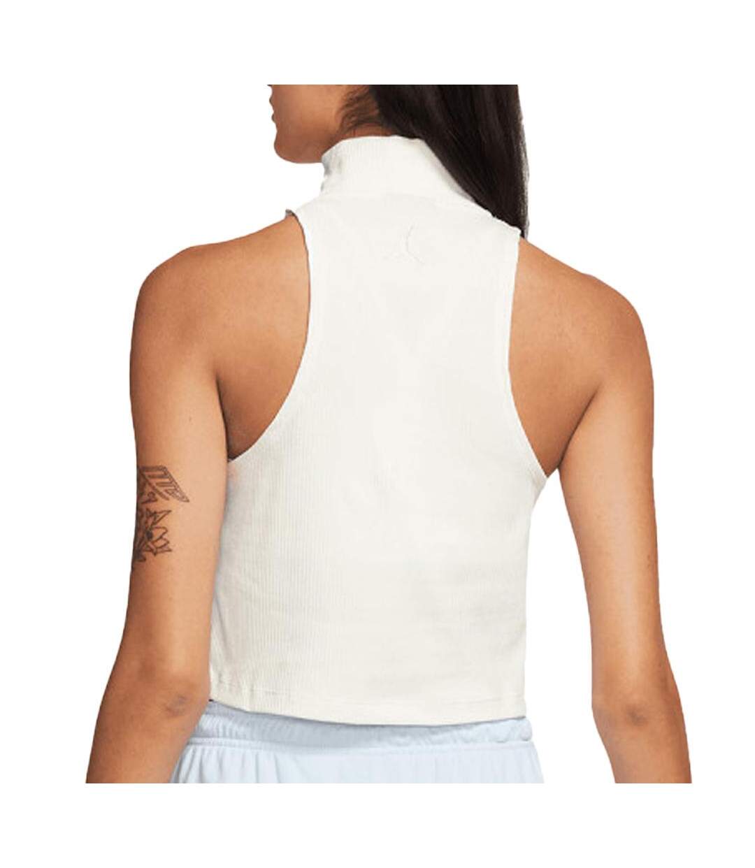 Débardeur crop blanc femme nike mock - l-2