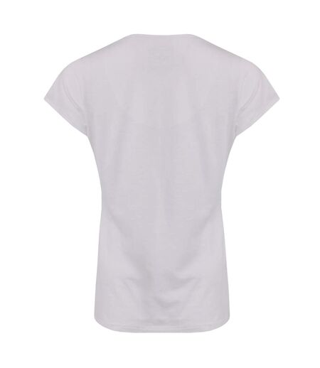 Womens/ladies no rain no flowers slub pocket t-shirt white Weird Fish