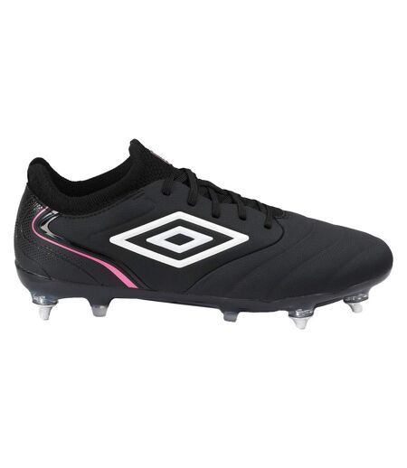 Mens Tocco V Pro Soft Ground Football Boots Black White Pink Glow Umbro