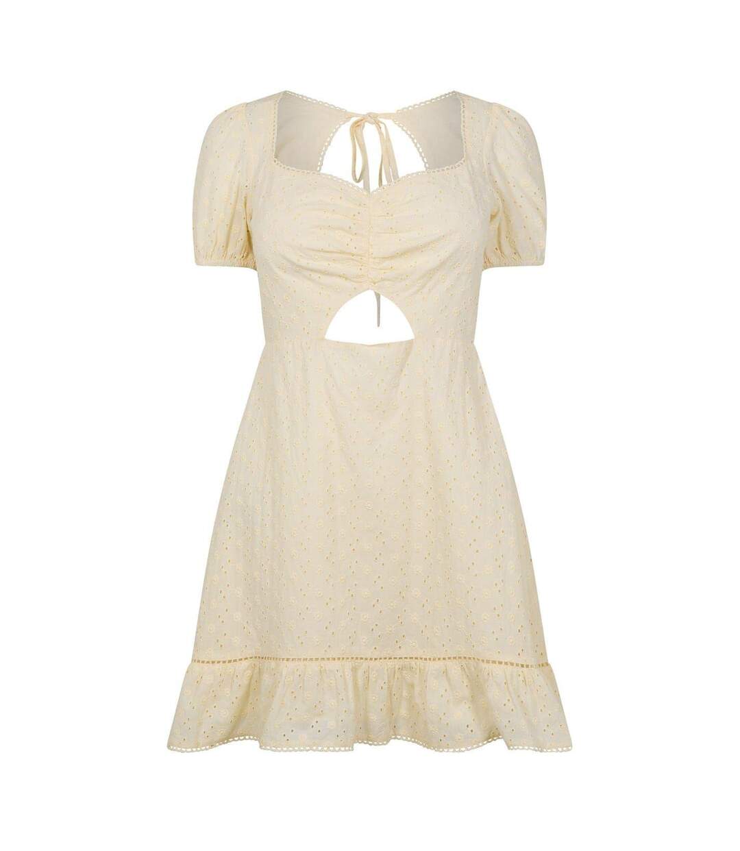 Robe Courte Manches Bouffantes Femme Crème Jack Wills-2