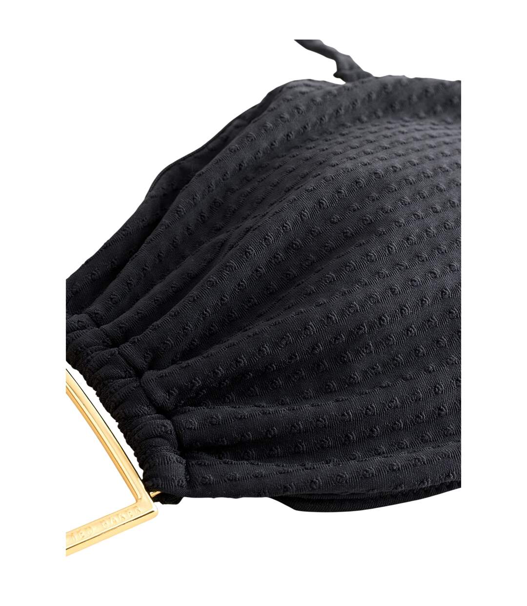 Womens/ladies Bar Tie Up Bikini Top Black Ted Baker-4