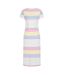 Womens/ladies Long T-shirt Dress Rainbow Lazy Jacks-4
