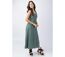 Robe longue coupe droite JULINE unie kaki Coton Du Monde-2
