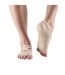 Chaussettes à demi-orteils antidérapantes elle femme beige Toesox-1