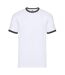 T-shirt Adulte Blanc Noir Fruit Of The Loom-1