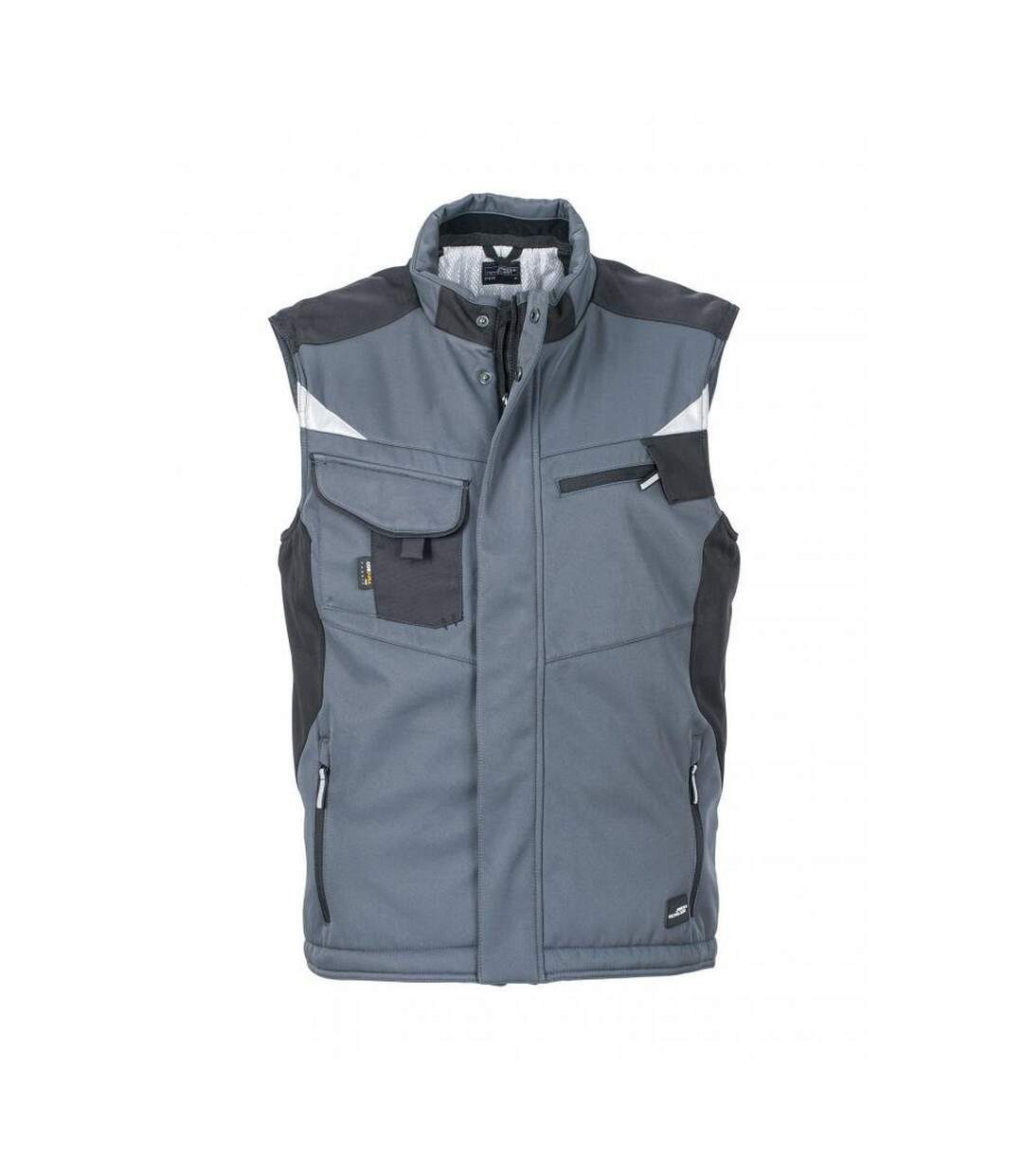 Veste Sans Manches Craftsmen Adulte Carbone Noir James And Nicholson-1