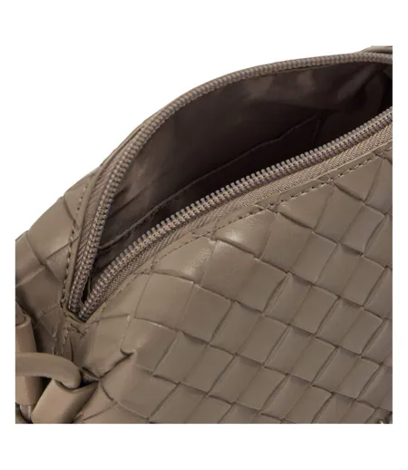 Woven Leather Crossbody Bag One Size Taupe Jack Wills