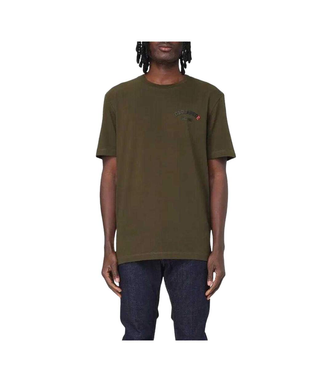 T-shirt Motif/style Logo En Caoutchouc Adulte Vert Kaki DSquared2-4