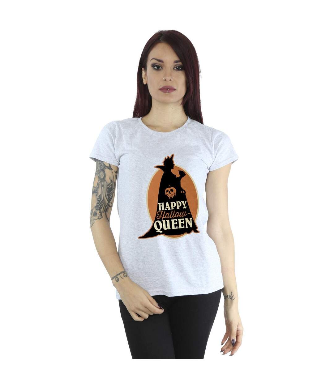 Disney T-shirt en coton Femmes/Dames Villains Hallow Queen (Gris sportif) - UTBI44563-2