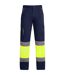Pantalon Enix Homme Bleu Marine Jaune Fluo Roly Workwear-1