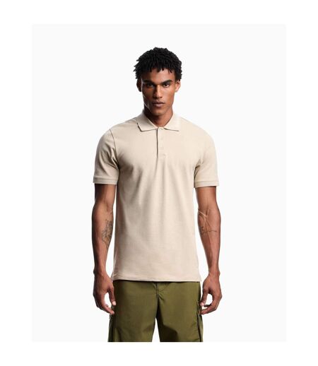 Mens Short-sleeved Polo Shirt Taupe Emporio Armani EA7