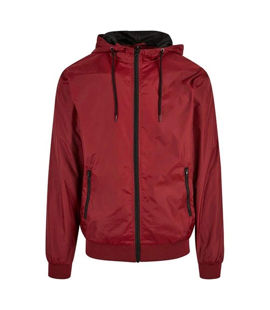 Veste Windrunner Homme Bordeaux Noir Build Your Brand-1