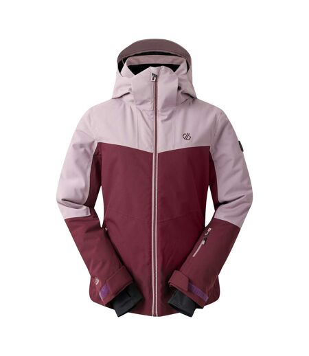 Womens/ladies Iced Waterproof Ski Jacket Heather Fig Dare 2B