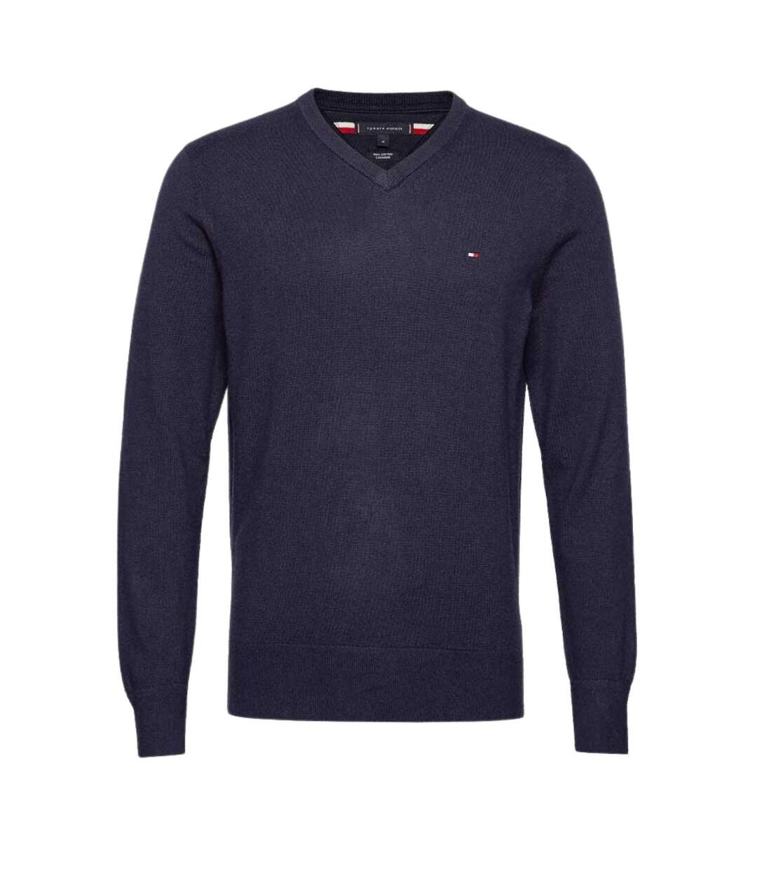 Sweat Homme Bleu Marine Chiné Tommy Hilfiger-1