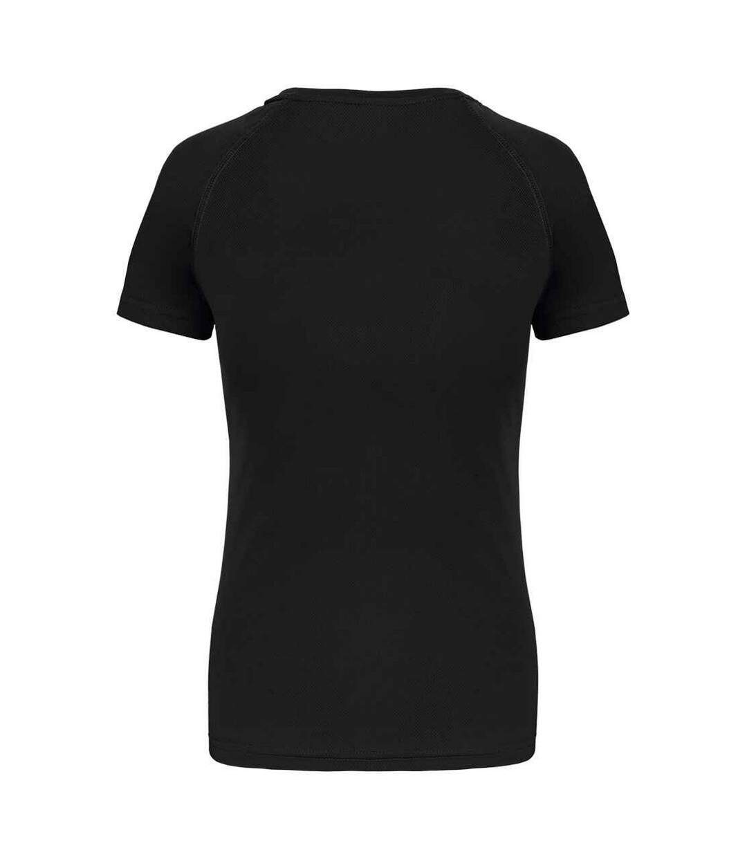 Womens/ladies Performance T-shirt Black Proact-2