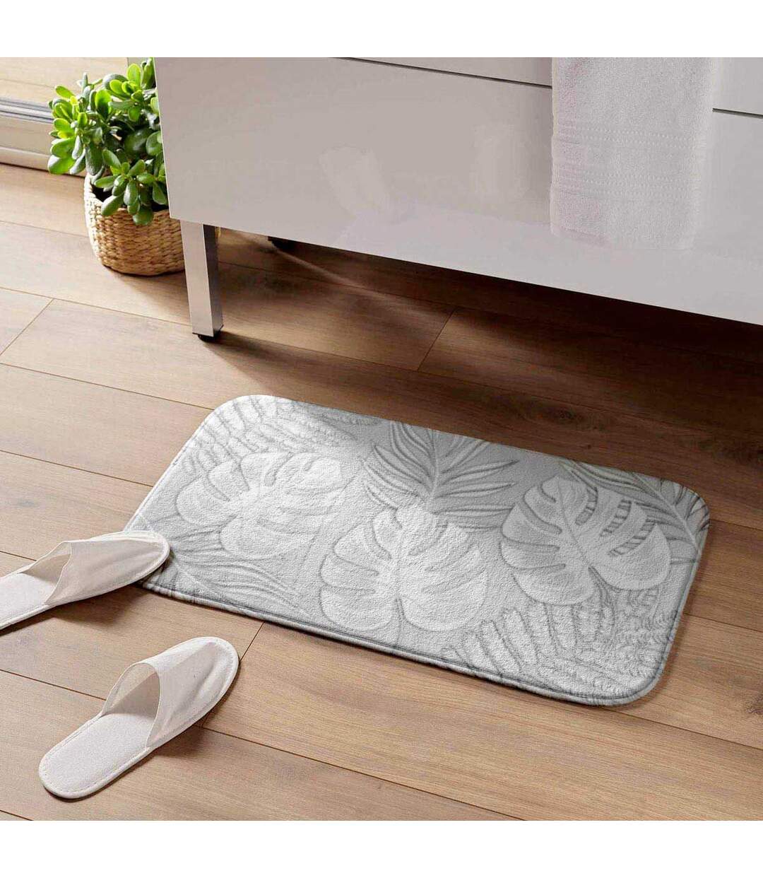 Tapis de Bain Microfibre Amber 45x75cm Gris-5