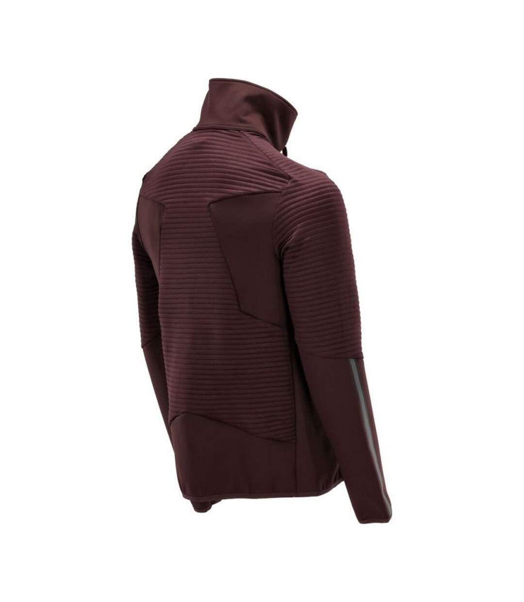 Mens Customised Striped Fleece Jacket Bordeaux Mascot-4