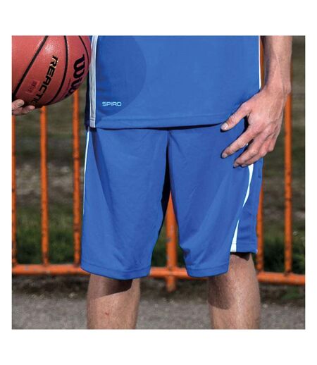 Spiro Mens Quick Dry Basketball Shorts (Royal/White) - UTRW4779