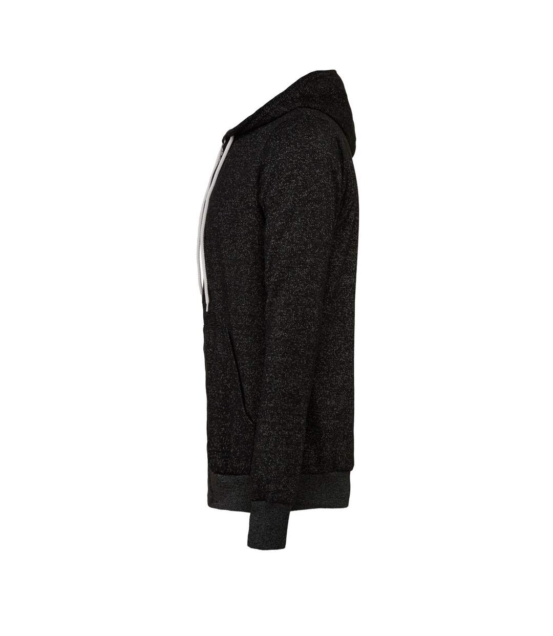 Canvas Unixex Zip-up Polycotton Fleece Hooded Sweatshirt / Hoodie Dtg Black Bella + Canvas-3