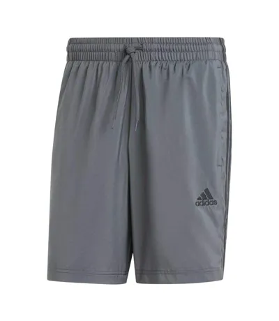 Mens 3 Stripes Shorts Medium Grey Black Adidas