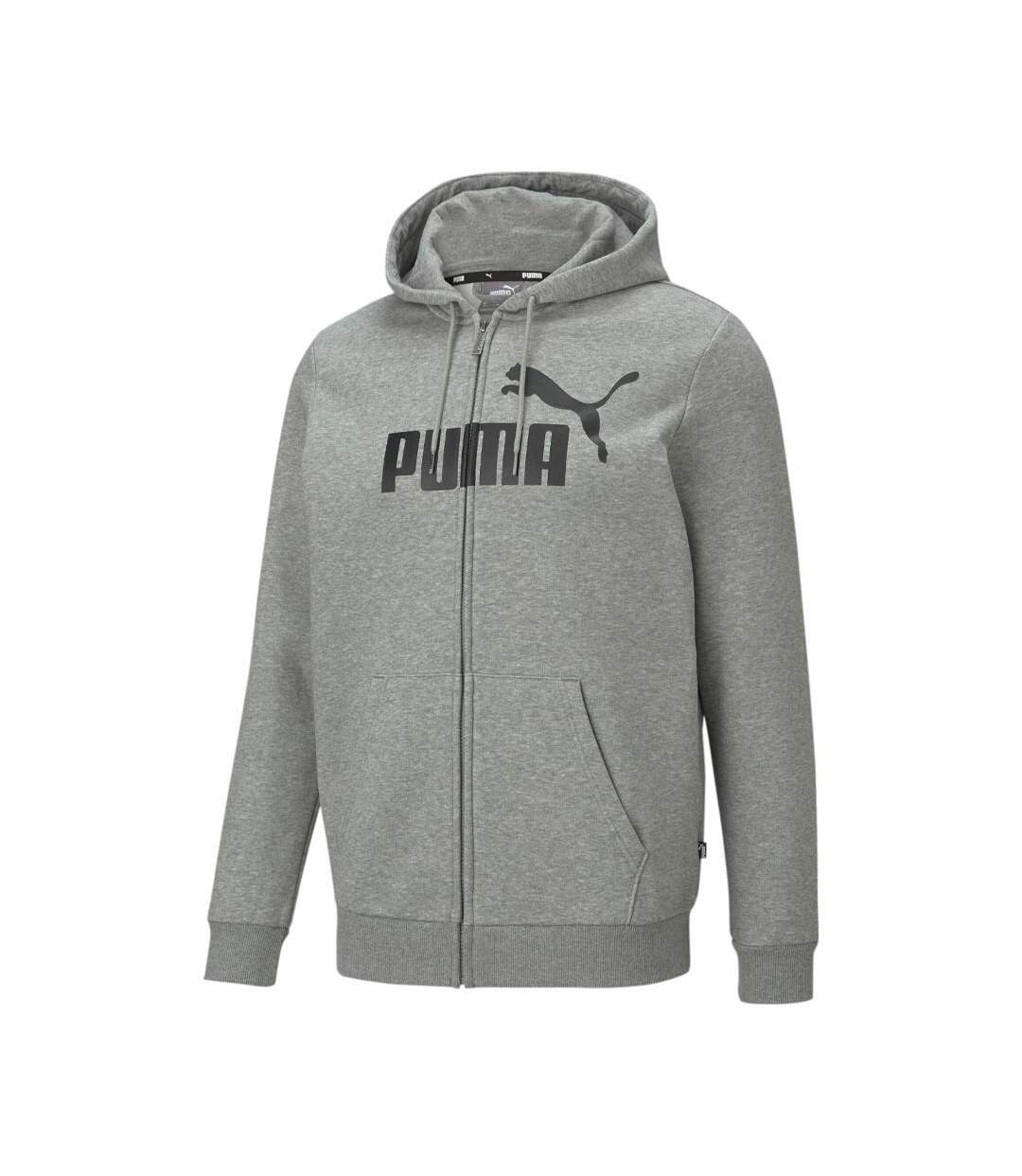 Sweat à Capuche Zippé Gris Homme Puma 586698 - S-1