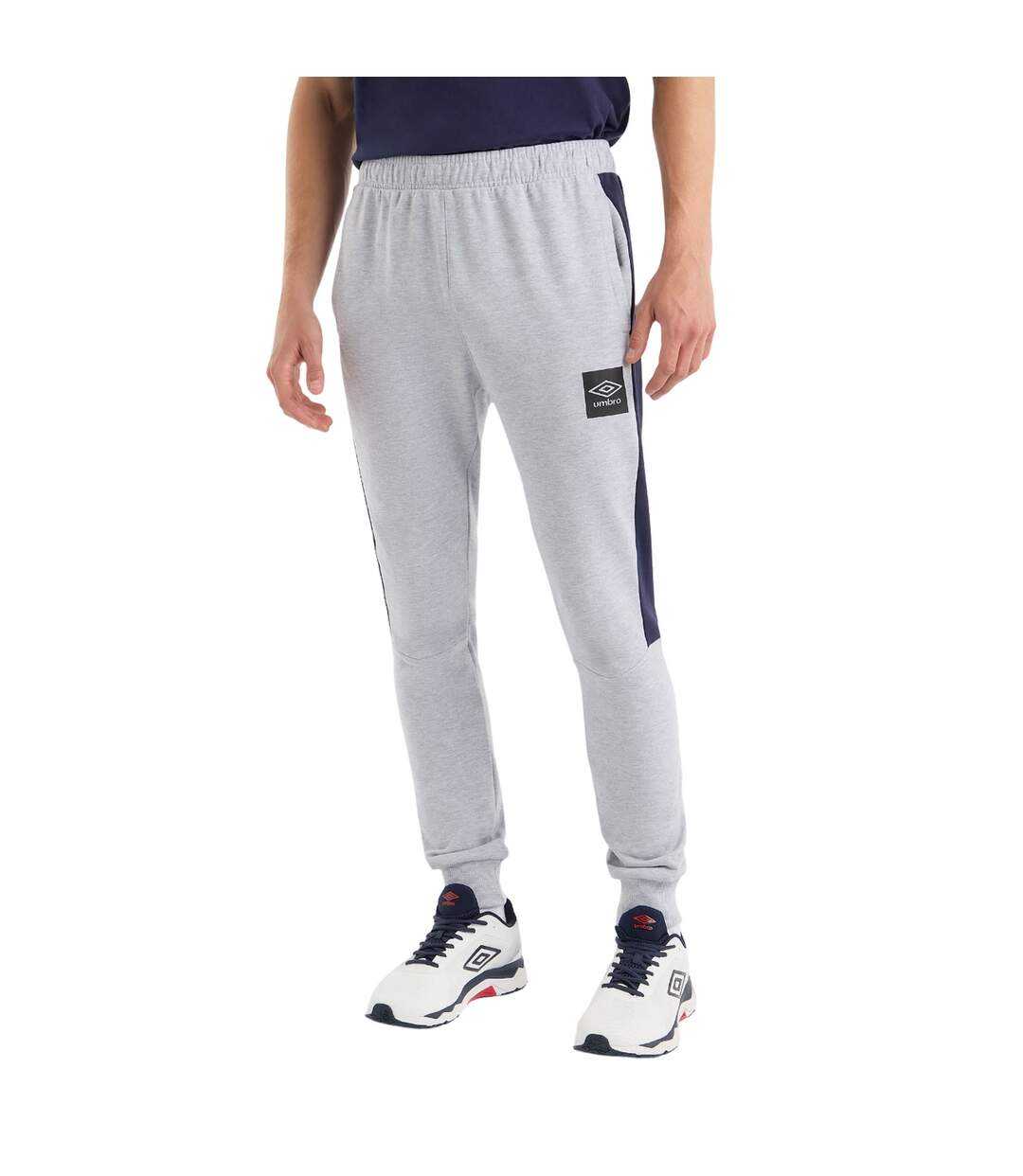 Mens terrace jogging bottoms light grey marl/peacoat Umbro-1