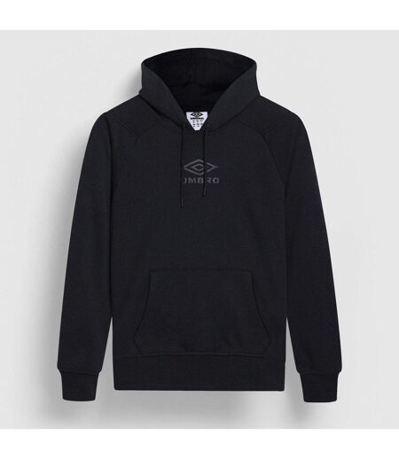 Mens Iconic Hoodie Black Volcanic Ash Umbro