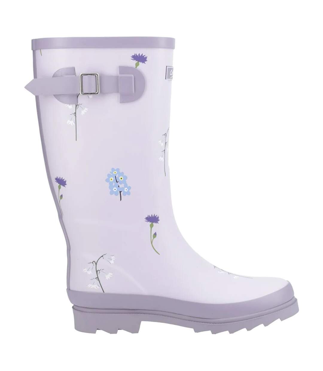 Womens/ladies Wildflower Wellington Boots Lilac Cotswold-4