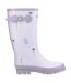 Womens/ladies Wildflower Wellington Boots Lilac Cotswold-4