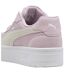 Womens/ladies Court Lally Skye Leather Platform Trainers Rose White Puma-4