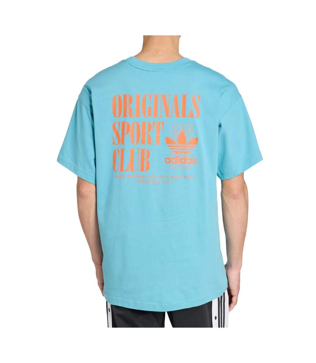 T-Shirt bleu homme adidas sport club-2
