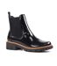 Bottines Motif/style Verni Peace Femme Noir Lunar-1