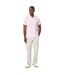 Mens fine stripe oxford short-sleeved shirt pink Maine