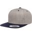 Casquette snapback classique à deux tons adulte gris chiné / bleu marine Flexfit