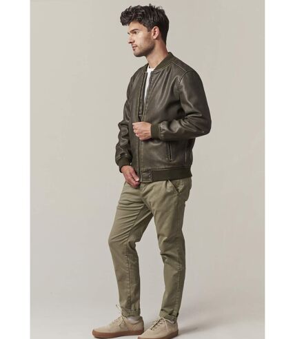 Blouson en simili cuir, au style rock et classique, pour homme GARET