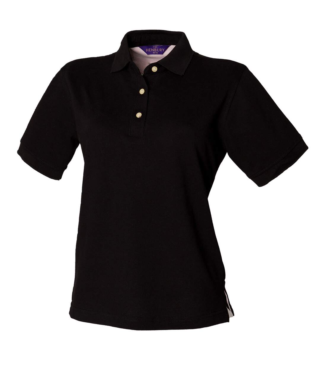 Polo classique à rétention de forme femme noir Henbury