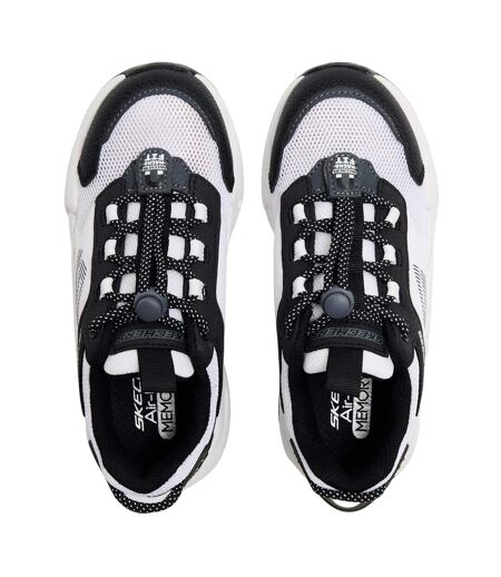 Childrens/kids Ultrasurge Slip-on Trainers White Black Skechers