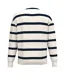 Unisex Adult Striped Sweatshirt Ivory Navy Native Spirit-2