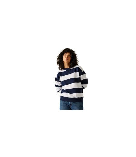 Womens/ladies Avika Ii Stripe Crew Neck Jumper Navy White Regatta