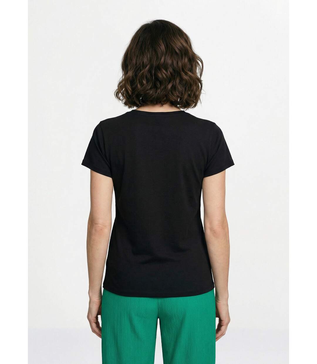 T-shirt coton ananas sequins-2